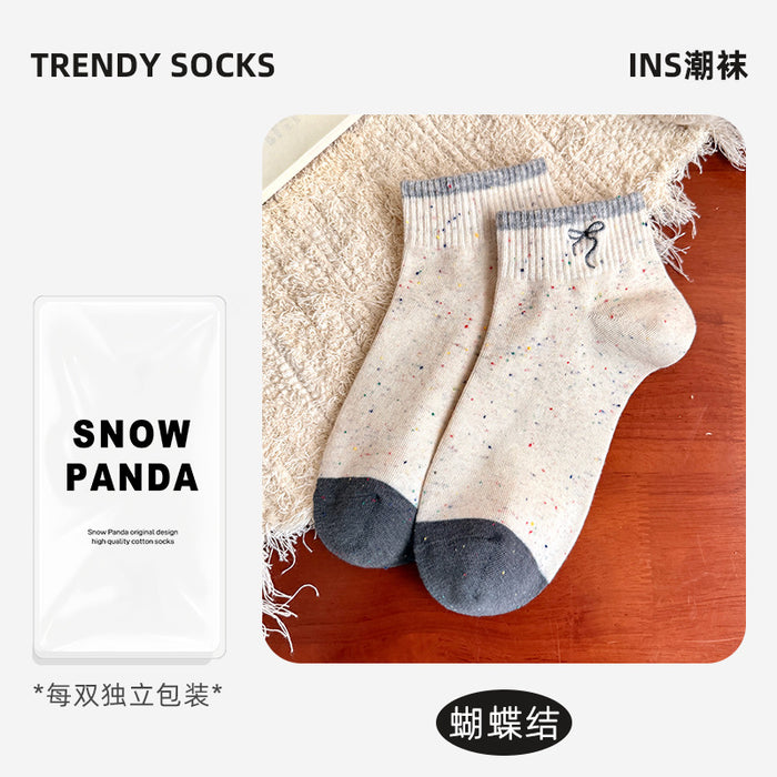 Wholesale New socks, boat socks, low cut, sweat absorbing, striped, thin, cute short tube socks