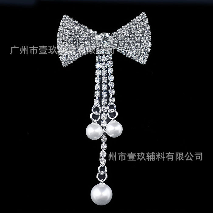 Wholesale DIY clothing accessories and embellishments: rhinestone bow corsage