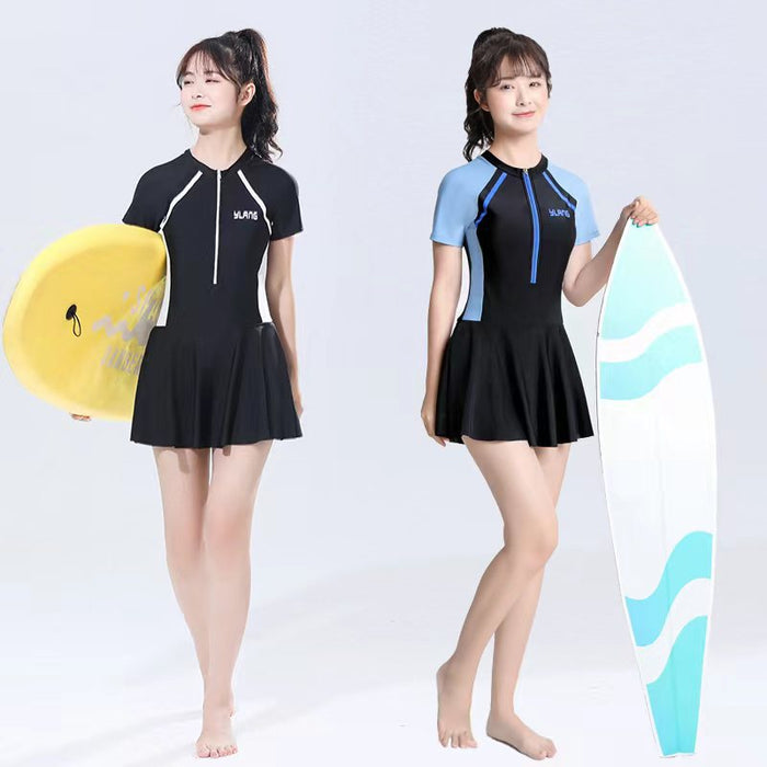 Wholesale New swimsuit, hot spring quick drying girl one-piece skirt set