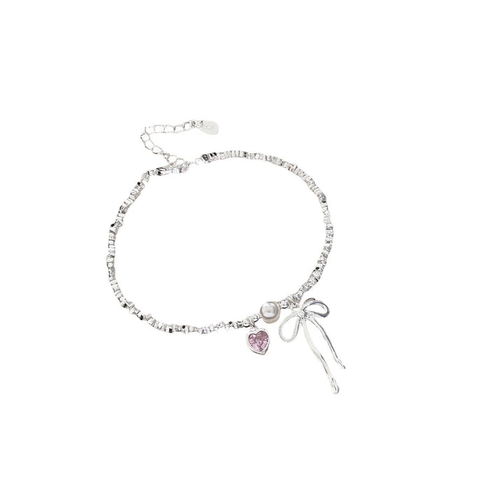 Wholesale Love bow pearl bracelet bracelet with simple and versatile design, new model