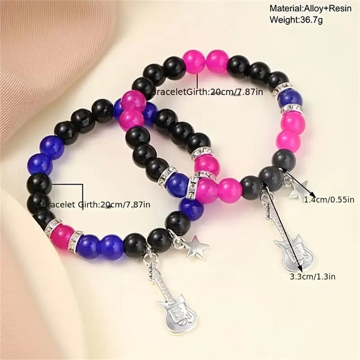 Wholesale Guitar Five-pointed Star Love Magnetic Bracelet