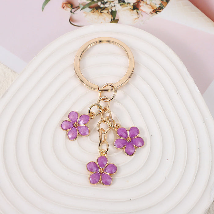Wholesale Girl Cherry Blossom Keychain Pendant Flower Hanging Mobile Phone Accessories