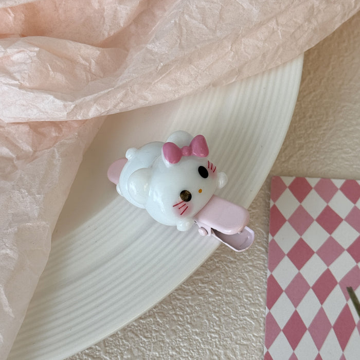 Wholesale Cute White Three-Dimensional Cat Hair Clips