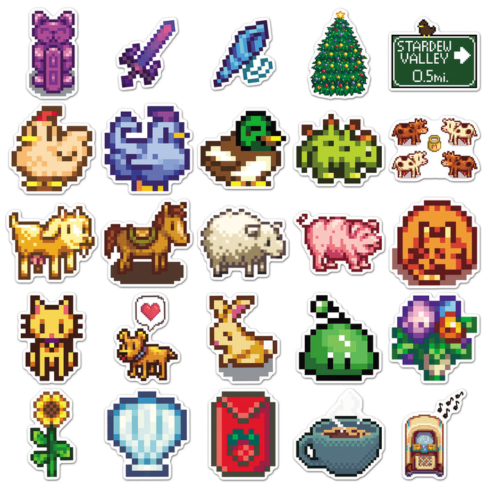 Wholesale 50pcs Pixel Game Cute Handbook Stationery Stickers