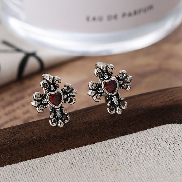 Wholesale Cross Zircon Earrings Women's Fashion Earrings  Ear