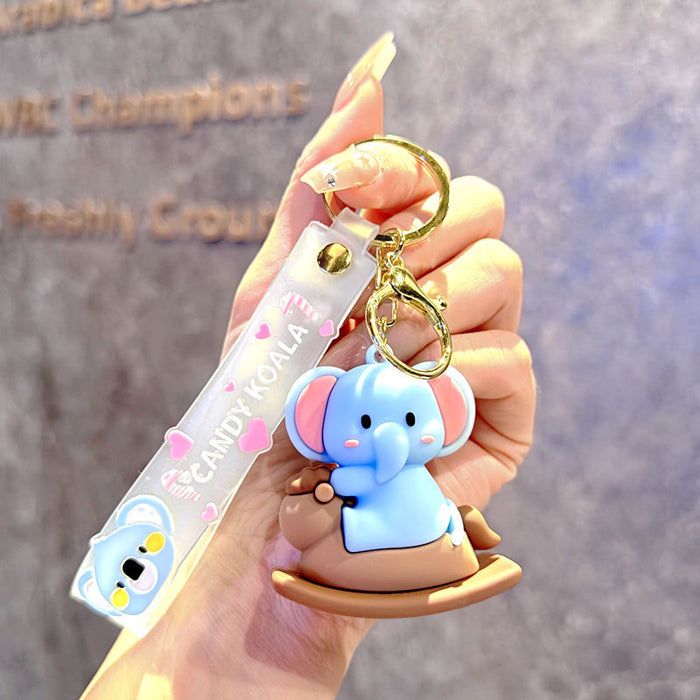 Wholesale Silicone Panda Keychain Decorative Bag Charm