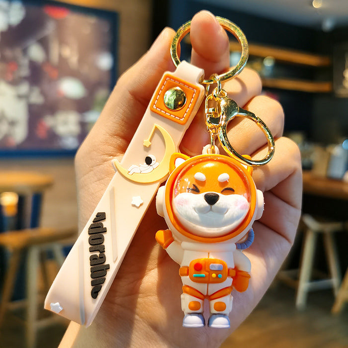 Wholesale Cartoon Panda Rabbit Bear Doll 3D Rubber Keychain JDC-KC-Tingm075