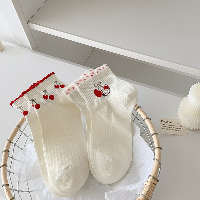 Wholesale Cute, sweet, fashionable boat socks, combed cotton short socks