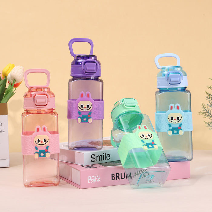 Wholesale Large Capacity Silicone Square Cup Cartoon Tumblers