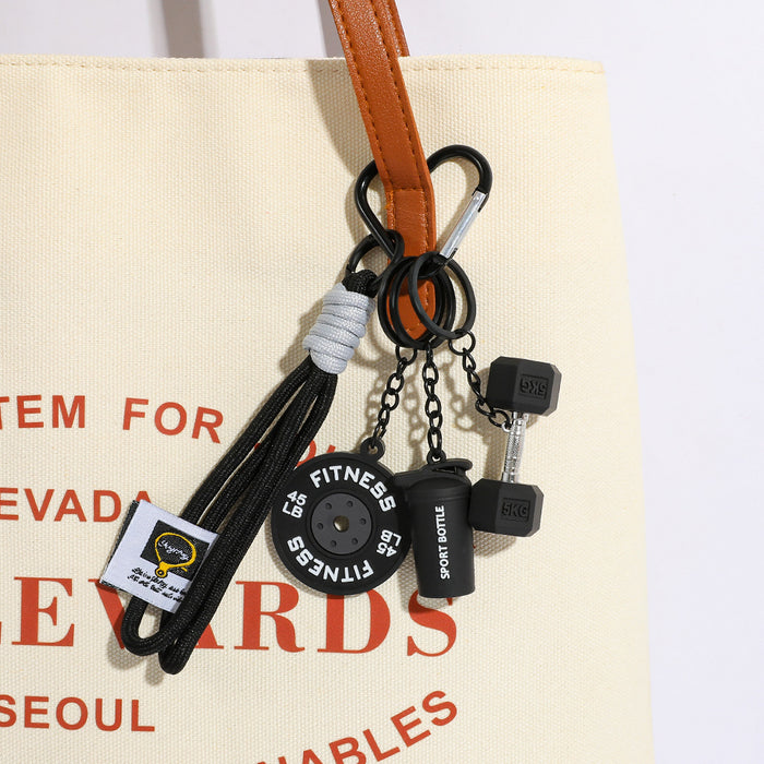 Wholesale Creative Mini Dumbbell Keychain