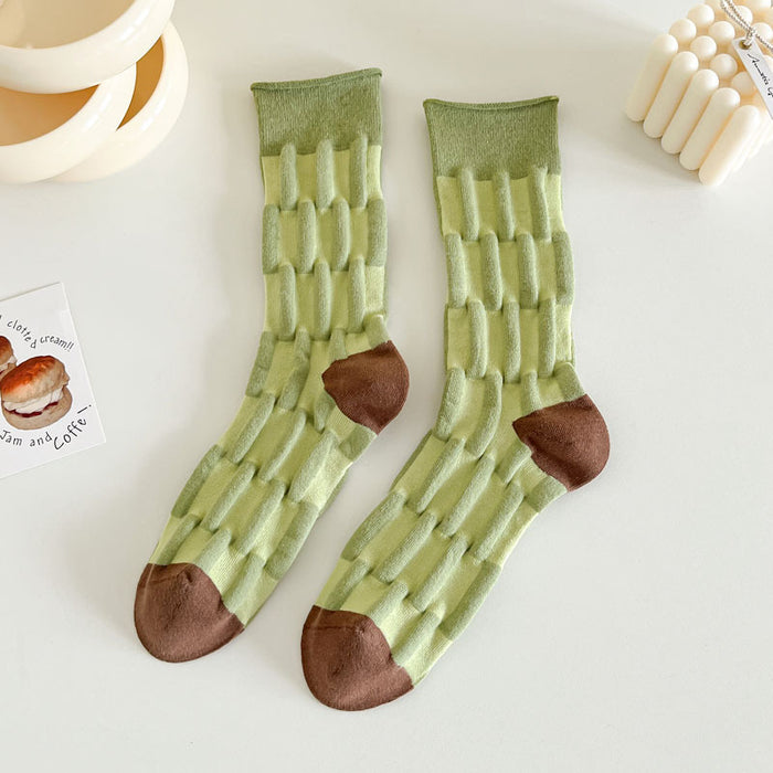 Wholesale Socks, mid tube socks, boneless three-dimensional socks, cotton