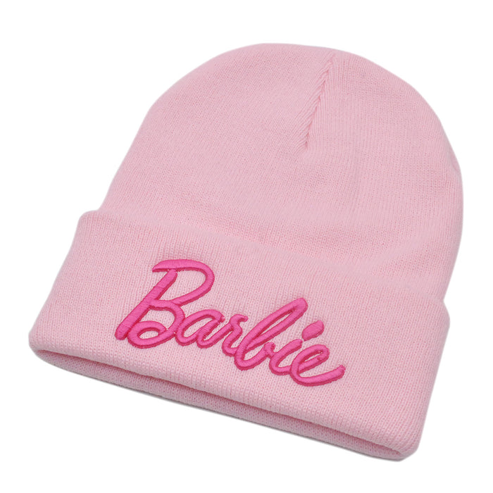 Wholesale Pink 3D Embroidery Wool Knitted Hat JDC-FH-HaiPu015