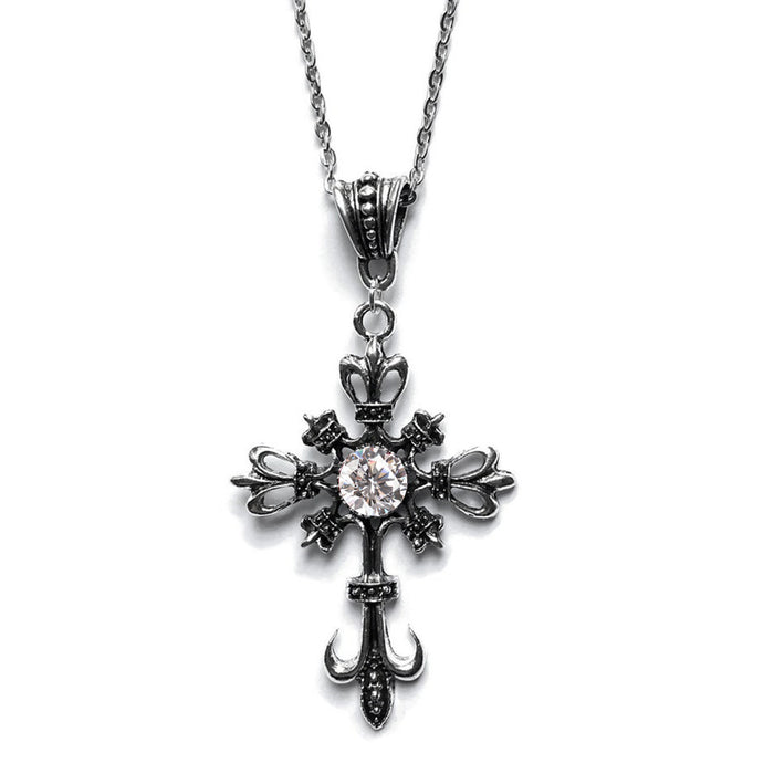 Wholesale Cross necklace, crystal pendant necklace, ladies'