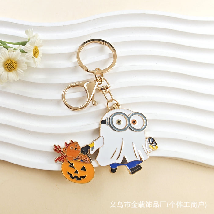 Wholesale Cartoon Pumpkin Keychain Metal Keyring Bag Charm Gift