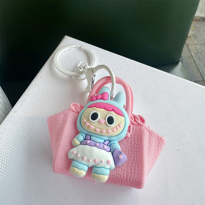 Wholesale Cute Animal Pajama Party Dolls Rubber Bag Doll Bag Pendant Keychain Pendant Camera Chain