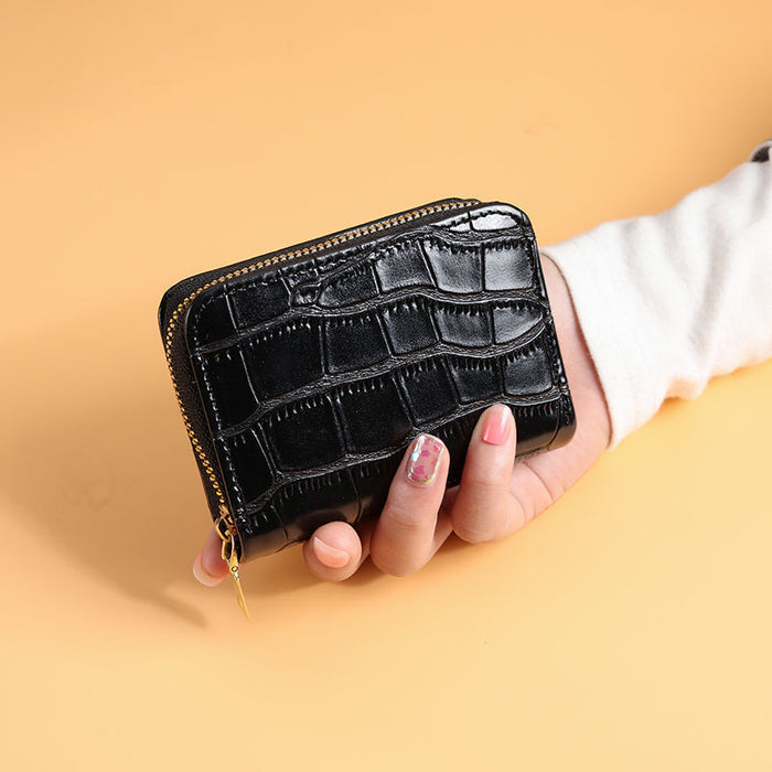 Wholesale PU Card Holder Multi-Slot Retro Letters Pattern Women' s Daily Wallet Gift MOQ≥3