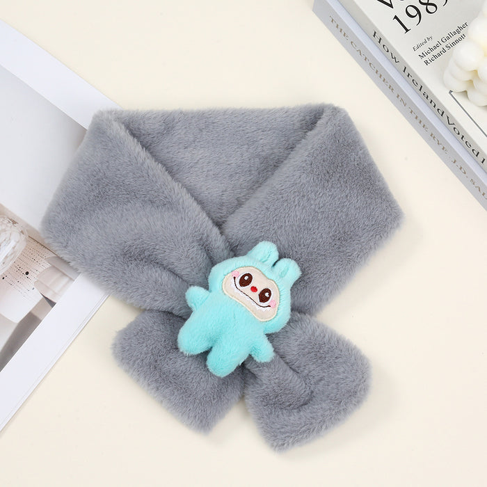 Wholesale Cute cartoon plush warm neck warmer for children