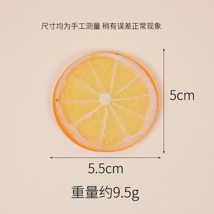 Wholesale Lemon Slice Simulated Fruit PVC Keychain Charm Fashion Bag Accessory MOQ≥2