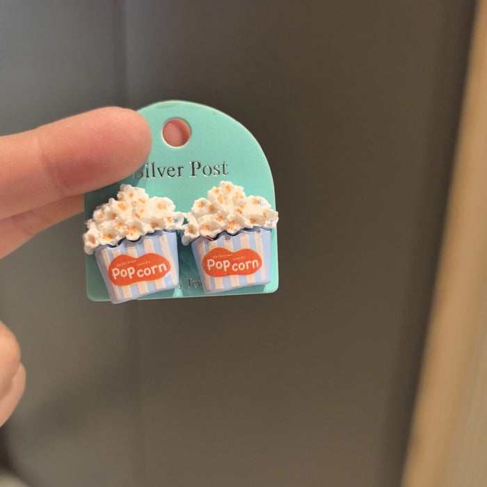 Wholesale silver needle popcorn earrings