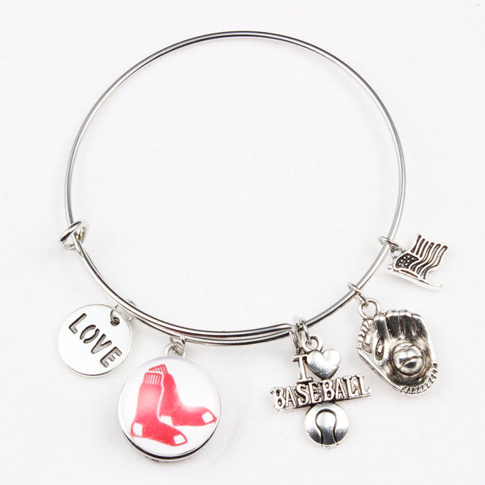 Wholesale Team bracelet alloy baseball glove small pendant bracelet