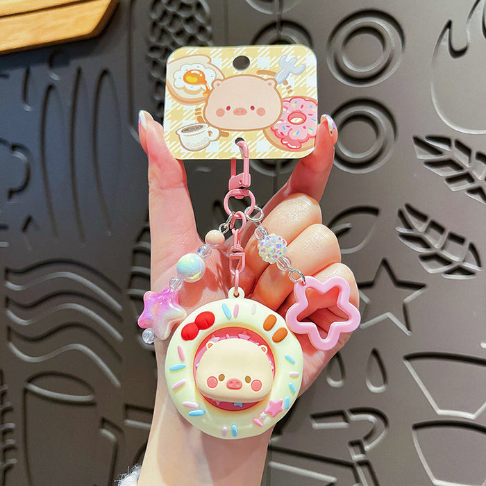 Wholesale Genuine keychain cute cartoon food bead string student bag pendant gift
