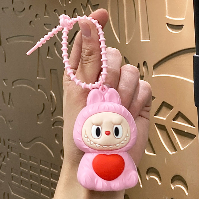 Wholesale Plush plush cloth love key chain schoolbag car key chain