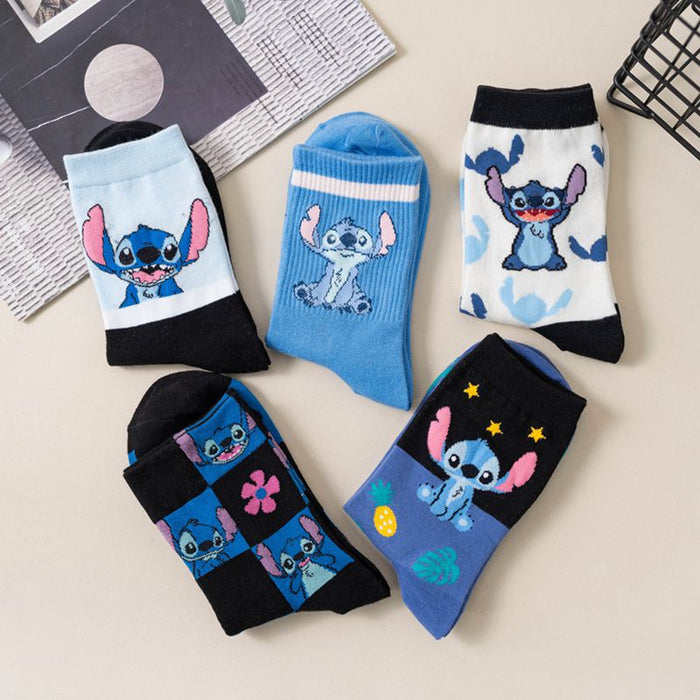 Wholesale New socks with a cute cartoon cartoon cartoon style, women's socks in the middle tube, long tube socks