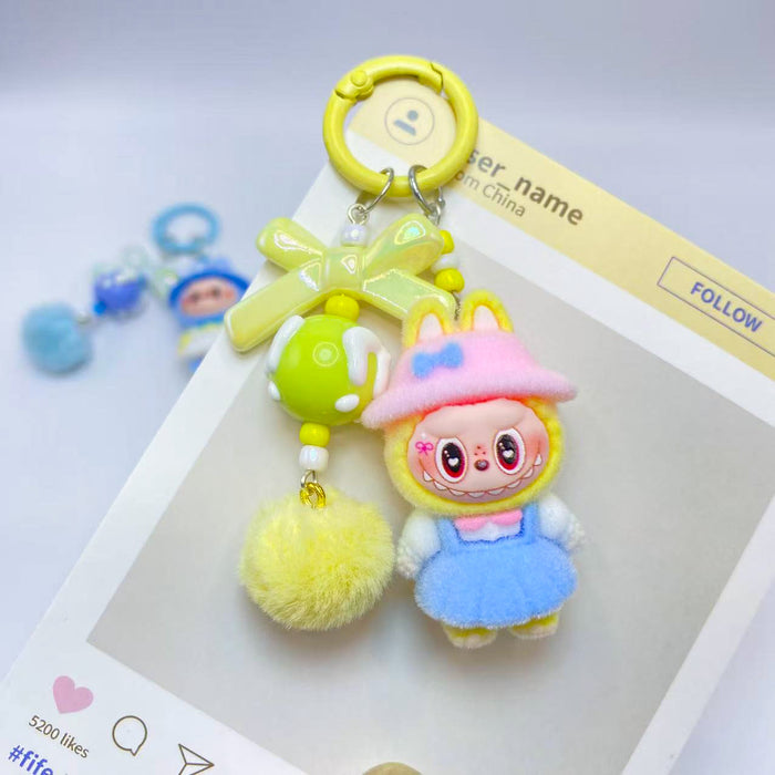 Wholesale Flocked pendant cute doll keychain