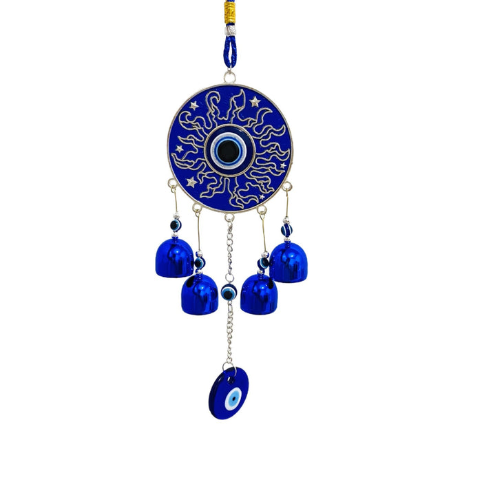 Wholesale Devil Eye Wind Chimes Blue Eye Bell Tassel Pendant