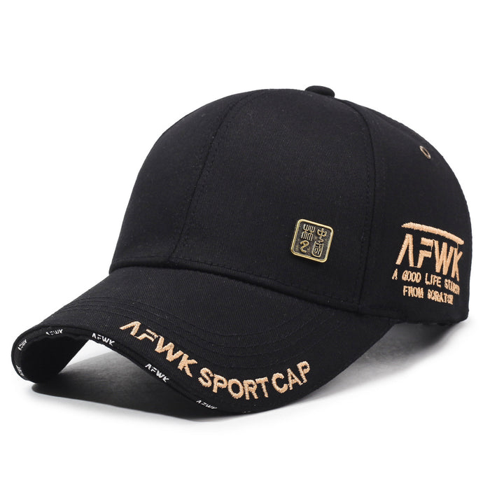 Wholesale Copper embroidered baseball cap, hardtop metal vent, sun shading and sun protection duckbill cap