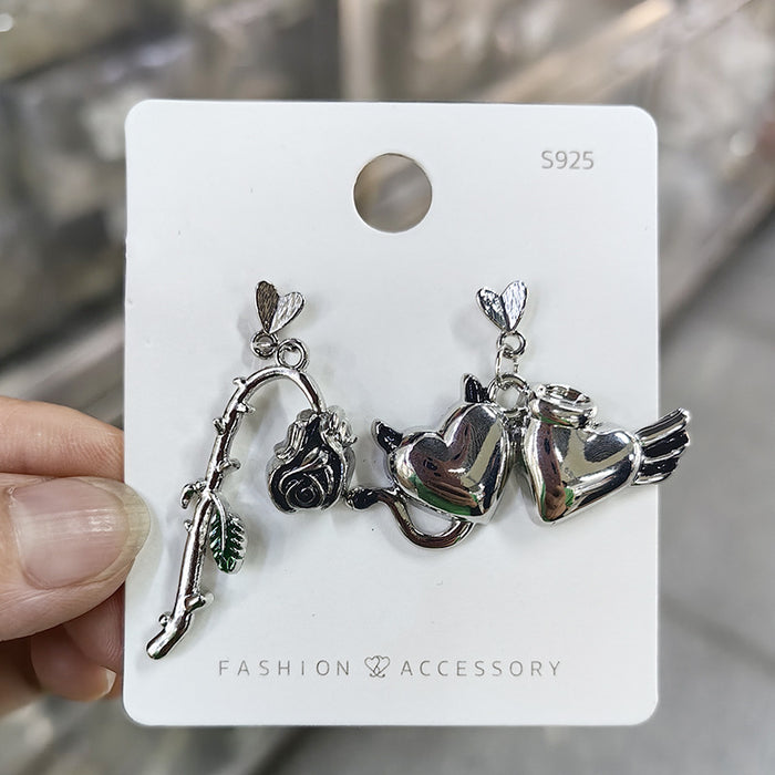 Wholesale elegant bow earrings light luxury niche design versatile creative earrings jewelry