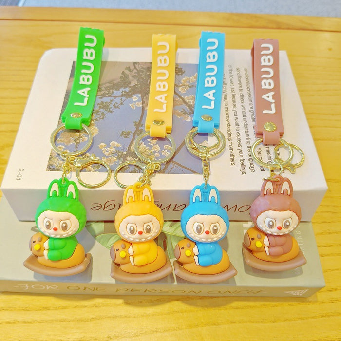 Wholesale New Moomara Bubu Cartoon Keychain Cute  School Bag Pendant Car Keychain Doll Machine Gift