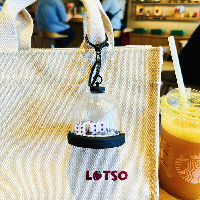 Wholesale Creative pendant dice cup keychain practical keychain couple bag pendant gift
