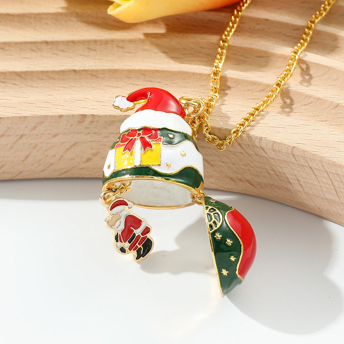 Wholesale Christmas Jewelry Pendant Cartoon Alloy Necklace