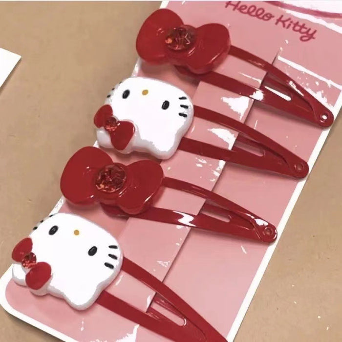 Wholesale Stylish Cat Bow Hair Clip Plastic Bangs Clip Hair Accessory