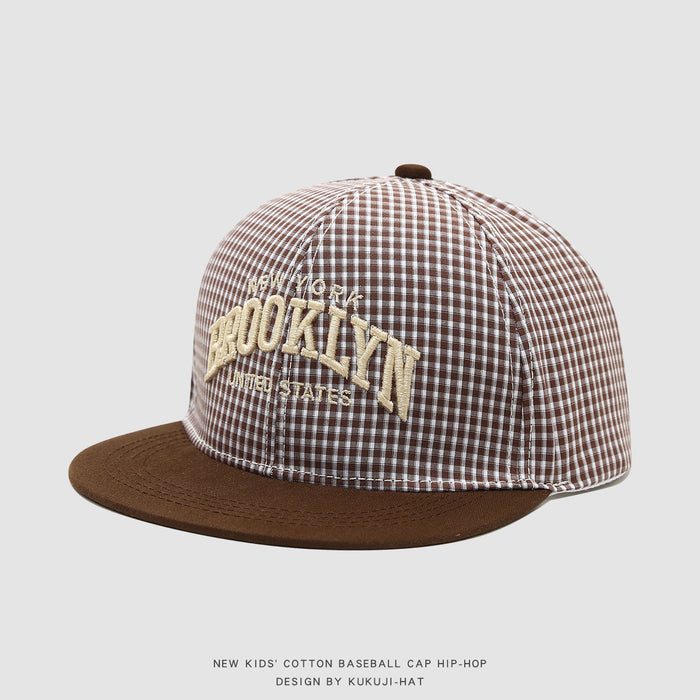 Wholesale Kids Baseball Cap Striped Hip Hop Flat Brim Unisex Outdoor Sun Hat For Boys Girls Casual Chic Party Cap