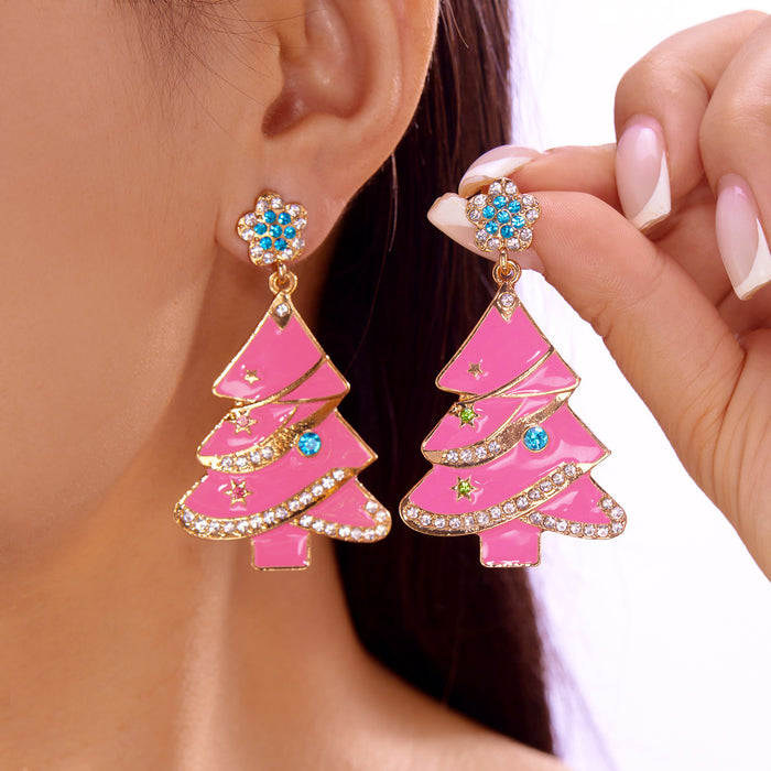 Wholesale Acrylic Christmas Gingerbread Man Earrings Snowflake Design Fashion Accessory Gift