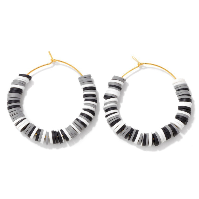 Wholesale Creative contrasting earrings, personalized casual vacation style, soft ceramic ring earrings