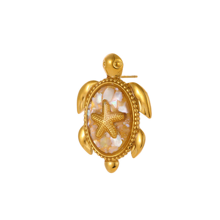 Wholesale New stainless steel earring design with a sense of dripping oil jewelry