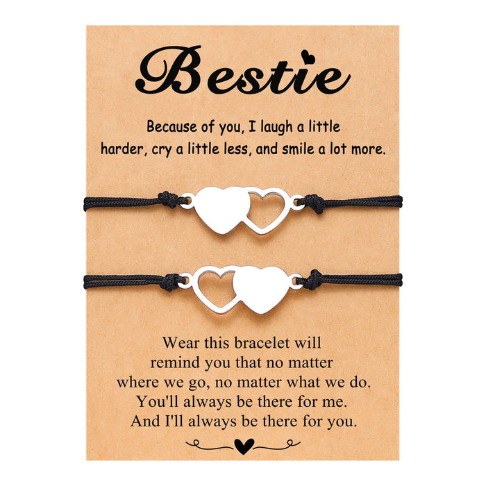 Wholesale Stainless steel heart-shaped bracelet set with hollowed out heart-shaped bracelet made of stainless steel