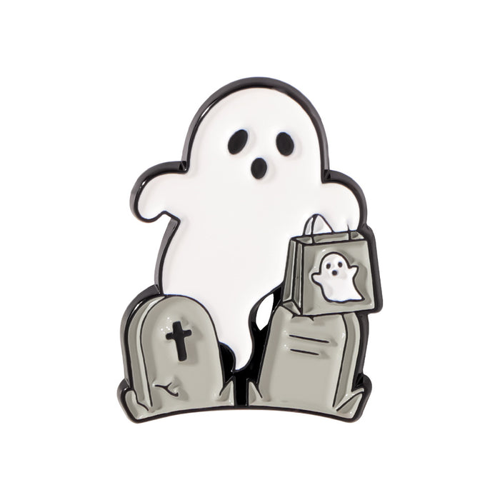 Wholesale Ghost Skeleton Pumpkin Brooch Enamel Alloy Badge Pin Fashion Accessory