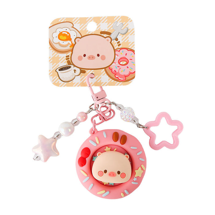 Wholesale Genuine keychain cute cartoon food bead string student bag pendant gift