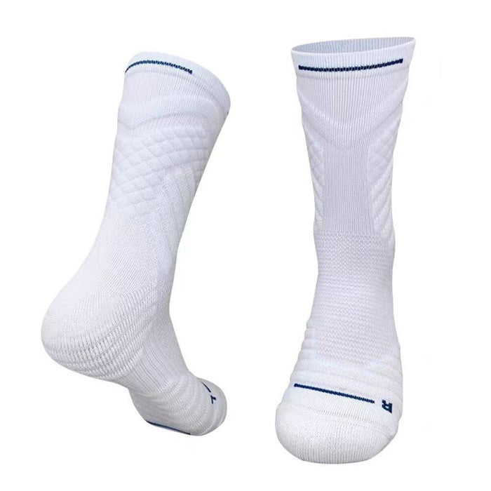 Wholesale Summer professional basketball socks training anti slip running mid tube socks breathable sports sweat absorbing long socks