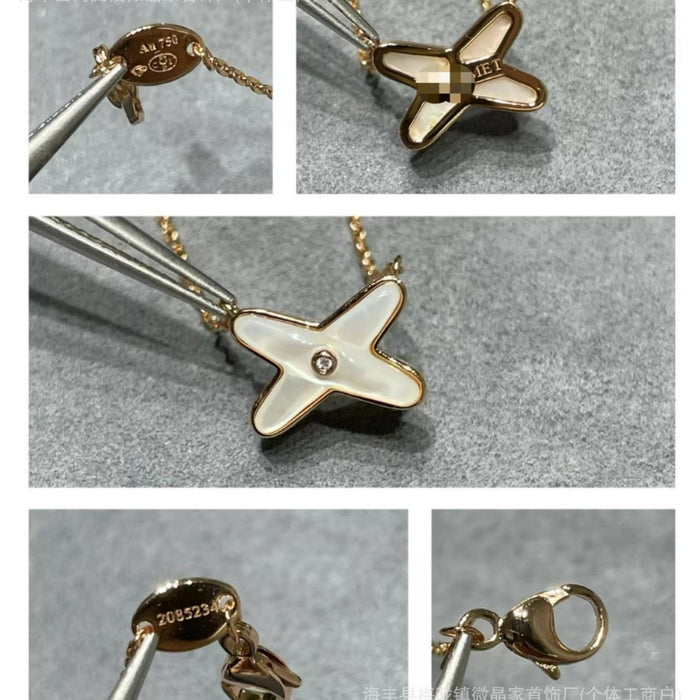 Wholesale Natural white pendant necklace with gold-plated locking chain