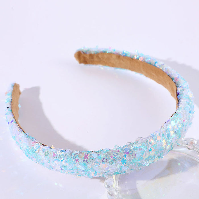 Wholesale Dopamine Color Versatile Headband Sponge Heightening Design Elegant Light Luxury Crystal Headwear