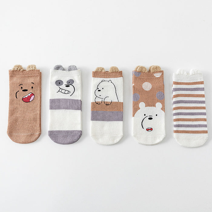 Wholesale New cartoon short socks, boat socks, shallow mouth invisible socks