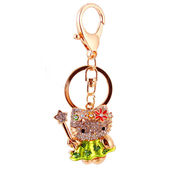 Wholesale Cute cartoon  key chain magic wand  key chain metal pendant accessories