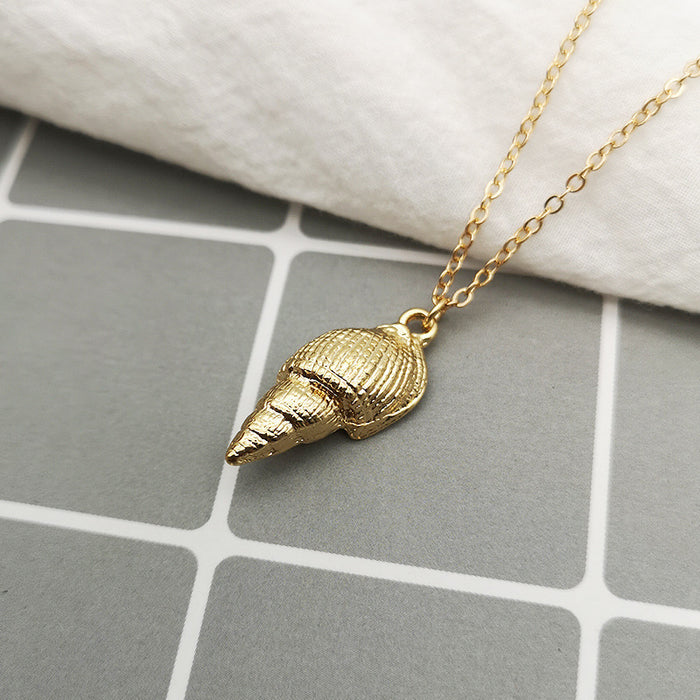 Wholesale Alloy Shell Necklace Exaggerated Personalized Jewelry