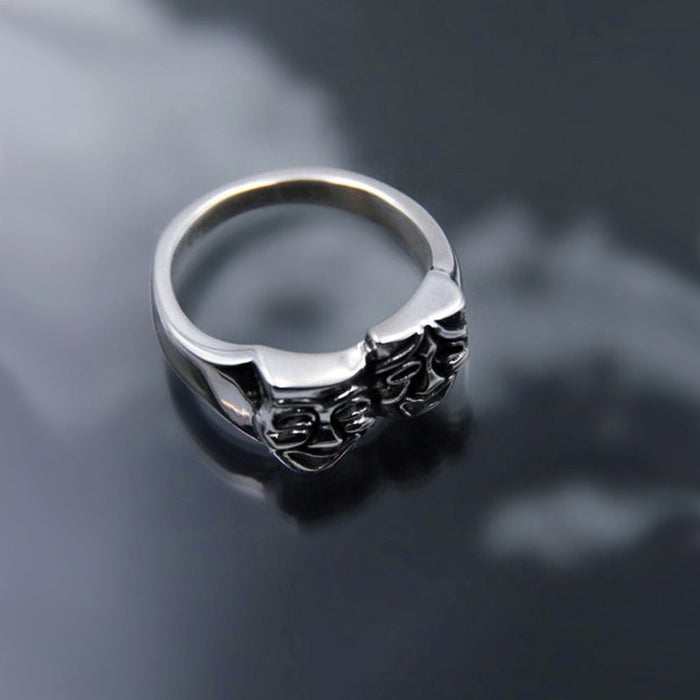Wholesale Solo Rock Smile and Cry Face Ring JDC-RS-FuSu004