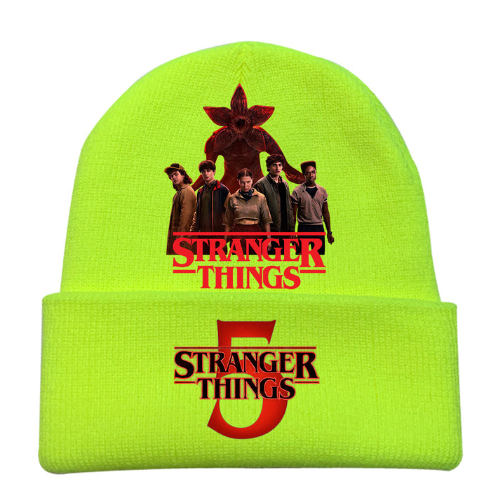 Wholesale Fashionable printed knitted hats outdoor warm hats